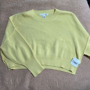 Altar’d State Light Yellow Women's Crew Neck Sweater